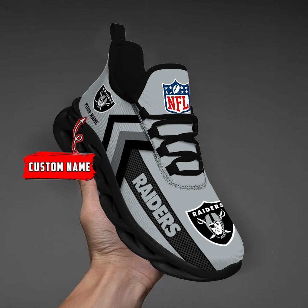 1 Custom Name   Las Vegas Raiders   PERSONALIZED MAX SOUL SHOES T4