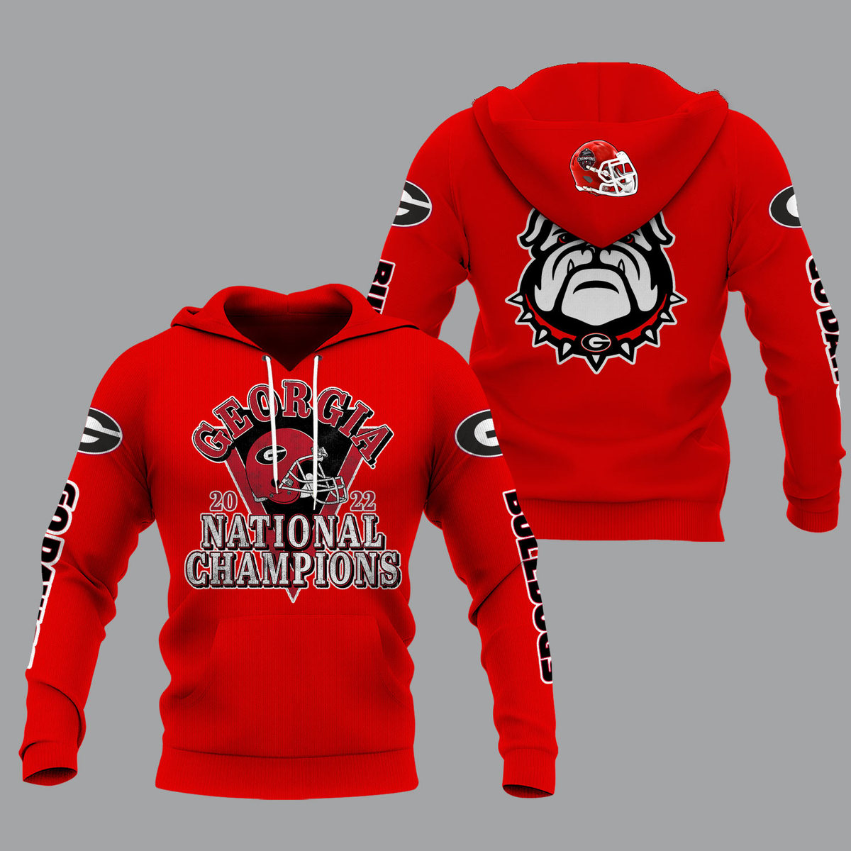 Georgia Bulldogs 2022 National Champions Red Shirts - v15