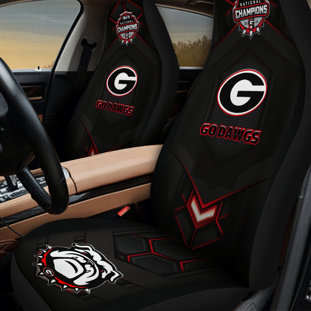 Georgia bulldogs Champion 2022 Car Seat Covers (SET OF 2) - v16