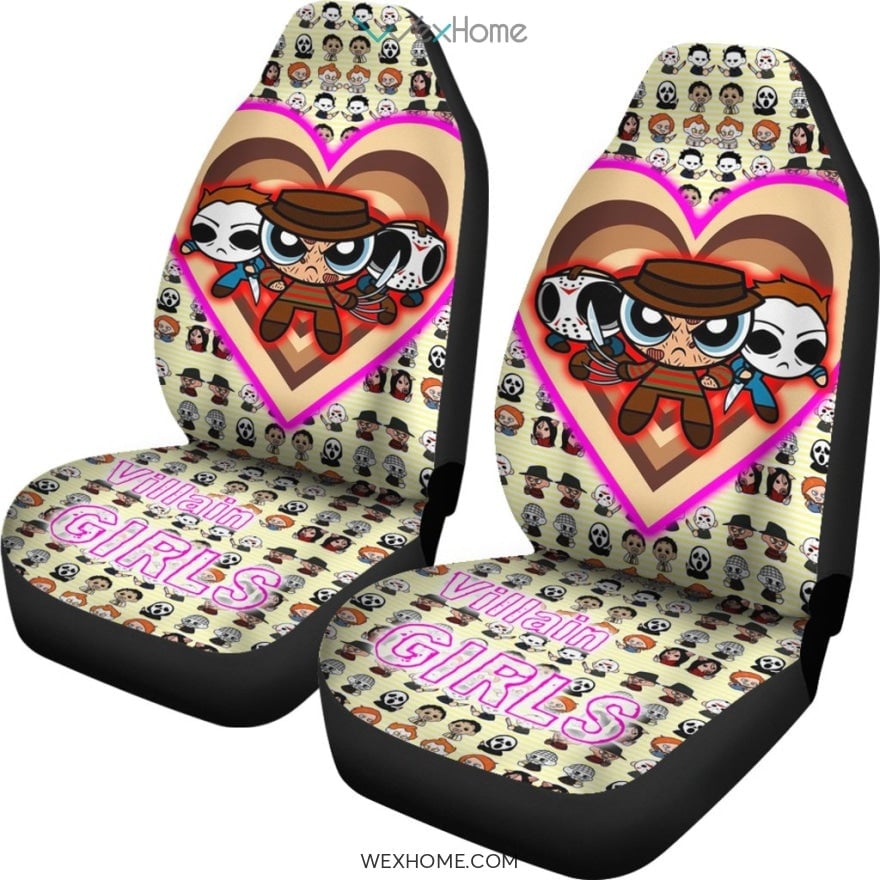 Horror Villains Cosplay Powerpuff Girls Seat Covers VinciPrints