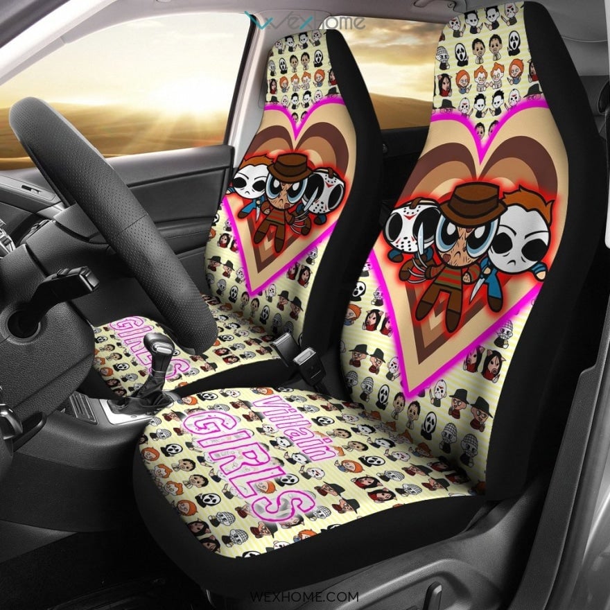Horror Villains Cosplay Powerpuff Girls Seat Covers VinciPrints